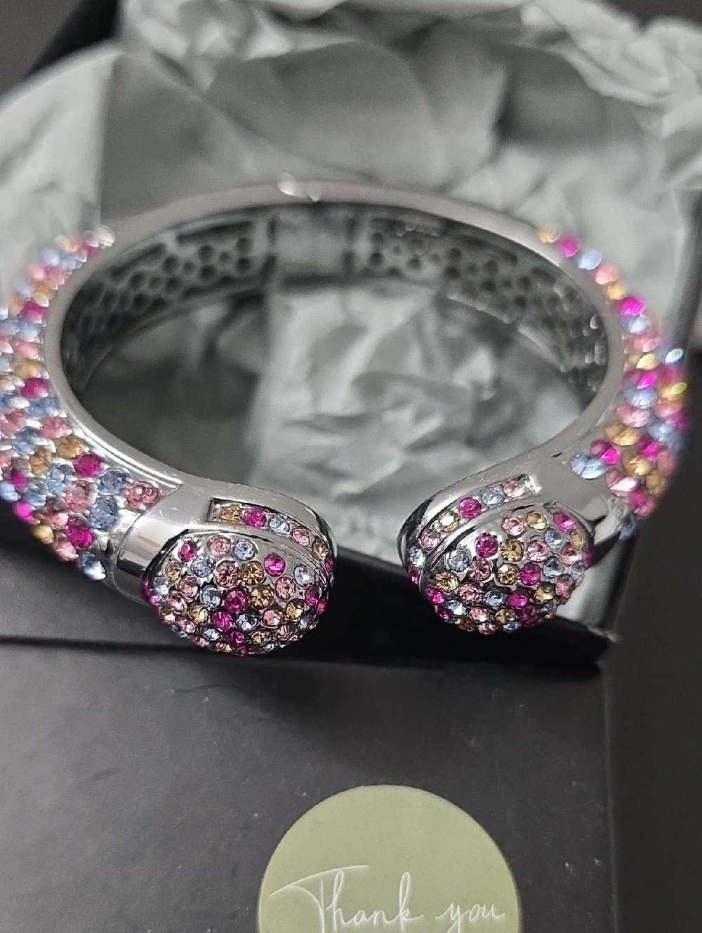 Watch Video / BaubleBar Multicolor Crystal Cuff Bracelet
